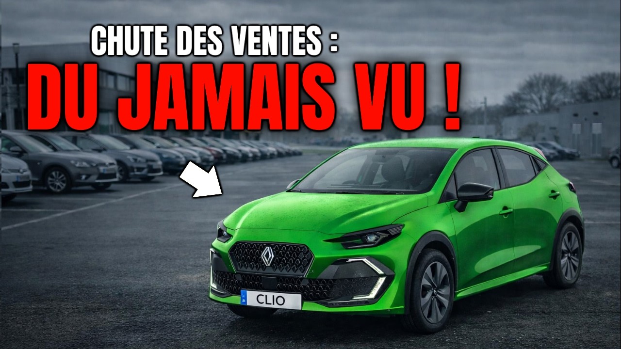 AUTOMOBILE FRANÇAISE : LES VENTES CHUTENT A UN NIVEAU JAMAIS VU !
