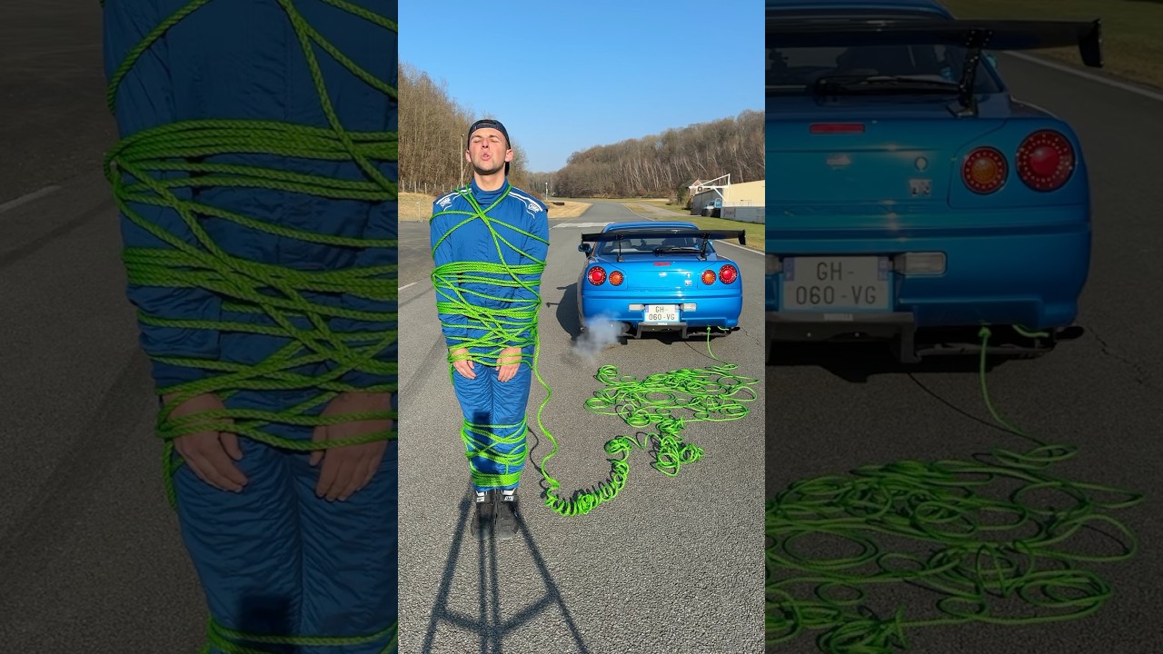 Je me suis fait ligoter à une voiture !