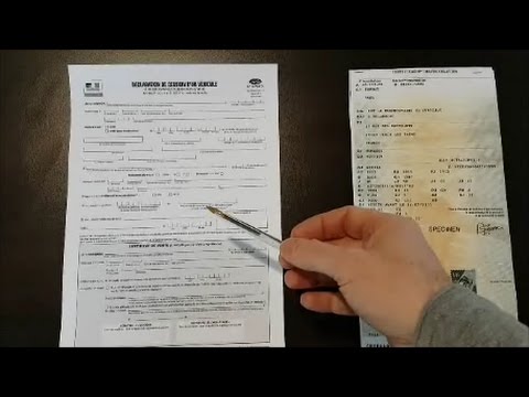 Remplir un certificat de cession d'un véhicule.